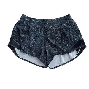 Lululemon Hotty Hot Shorts II 2.5" Mineralized Multi Black Lined Running Size 4